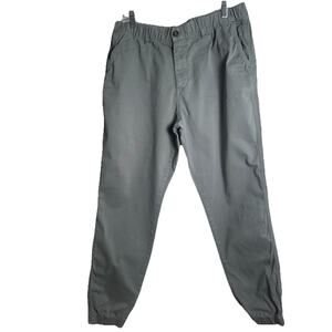 Bear Bottom Pants Joggers Mens X Large Gray Chino Tapered Fit Elastic Waist